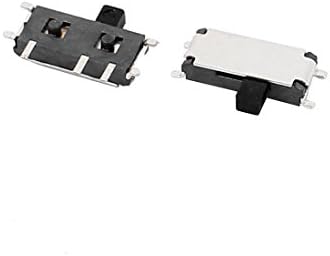 Cusstally 5 adet 2 Kapı Kontrol Pozisyonu 7 P 1P2T SMT SMD Kendinden Kilitleme Mini Güç Slayt Keyswitches Anahtarı 7x2x1mm