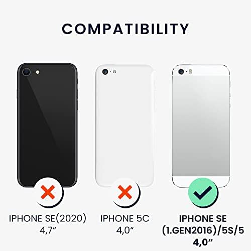 Apple iPhone SE ile Uyumlu kwmobile Çapraz Askılı Çanta (1.Gen ) / iPhone 5 / iPhone 5S Kılıf-Şeffaf TPU Telefon Kapağı