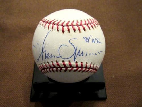 Shane Spencer 1998 Wsc New York Yankees İmzalı Otomatik Oml Beyzbol Jsa Güzellik İmzalı Beyzbol Topları