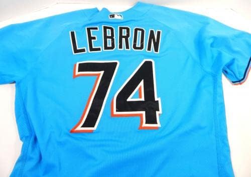Miami Marlins Lebron 74 Oyun Kullanılmış Mavi Forma 44 DP22224 - Oyun Kullanılmış MLB Formaları