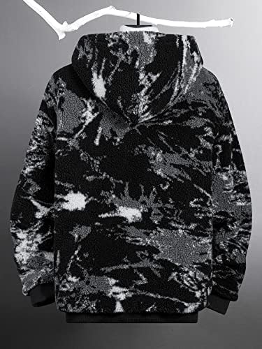 NINQ Ceketler Erkekler için-Erkekler 1 adet Rastgele batik kapüşonlu kışlık mont (Renk: Çok Renkli, Boyut: XX-Large)