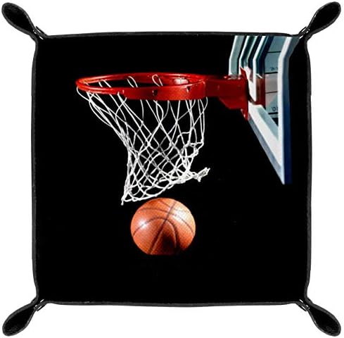 AISSO Vale Tepsisi Basketbol Baskı Deri Takı Tepsileri Organizatör Kutusu Cüzdanlar, Saatler, Anahtarlar, Madeni Paralar,