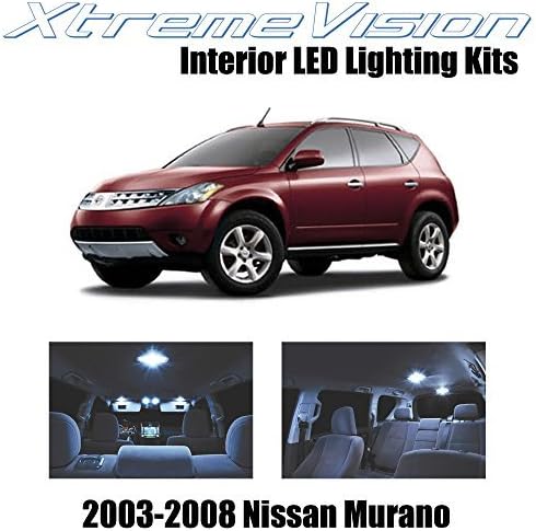 XtremeVision İç LED Nissan Murano 2003-2008 için (9 Adet) soğuk Beyaz İç LED Kiti + Kurulum Aracı