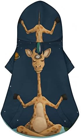 Komik Uzay Zürafalar Kedi Tek Parça Gömlek Moda Köpek Kostüm Kapaklı evcil hayvan aksesuarları