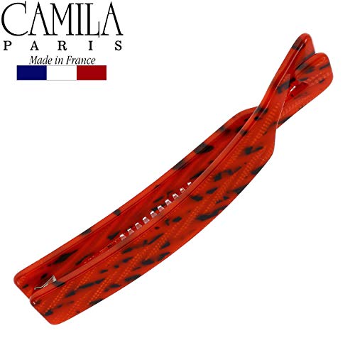Camila Paris CP2510 4 inç Fransız Muz Klip Saç Tarak, el Yapımı, zafer Kırmızı, kızlar At Kuyruğu Tutucu Birbirine Muz Taraklar,