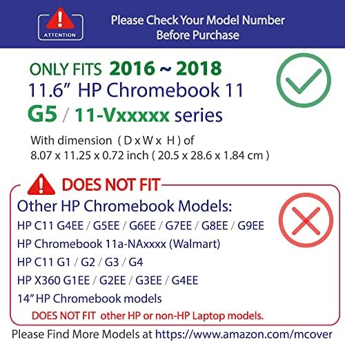 SADECE ~2018 11.6 HP Chromebook 11 G5 / 11-Vxxxxx Serisi Dizüstü Bilgisayarlar için Uyumlu mCover Kılıfı (Diğer HP Chromebook