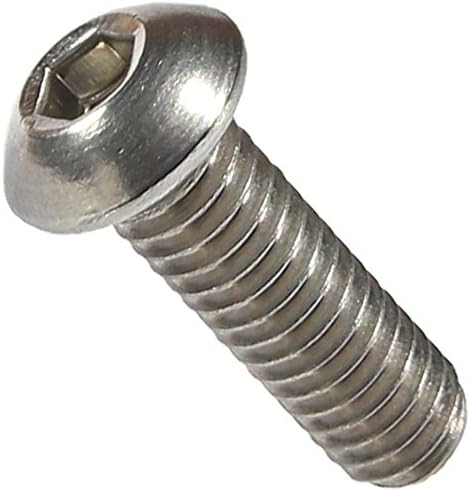 Soket Düğme Başlı Vida, 1 / 2-13 x 1, Paslanmaz Çelik 18-8, Altıgen Soket (Miktar: 400) Kaba Dişli, 1/2 inç Altıgen Alyan