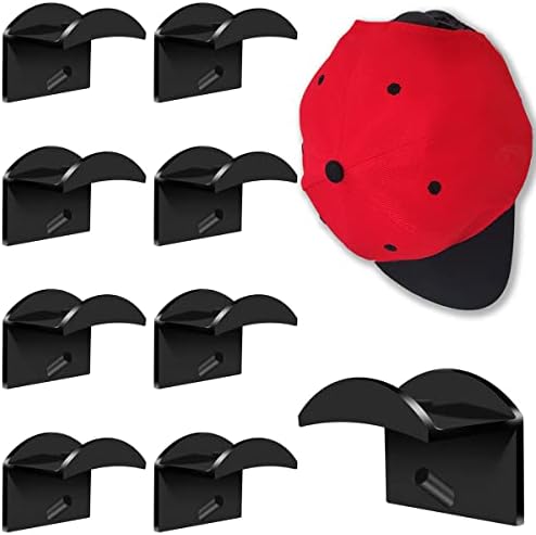 A2B 10 Adet Şapka Kanca Duvar Yapıştırıcı beyzbol şapkası Rafı Sondaj Şapka Dekorasyon Yapışkan Kanca Siyah ve Beyaz Kulaklık