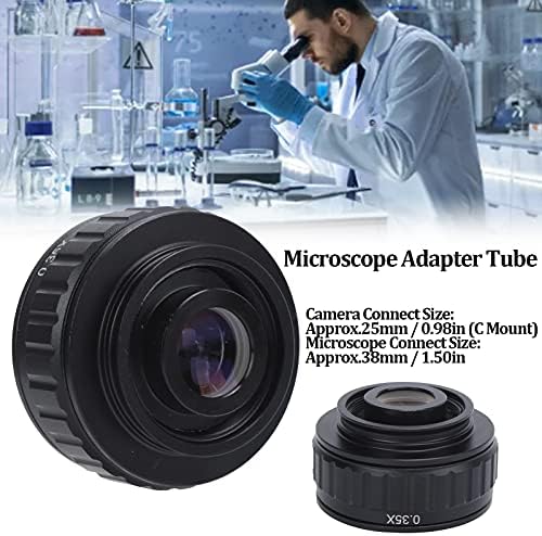 Mikroskop Adaptörü, 0.35 X Kolay Kurulum C Montaj Adaptörü 38mm Trinoküler Stereo Mikroskop Sanayi Biyoloji Laboratuvarı