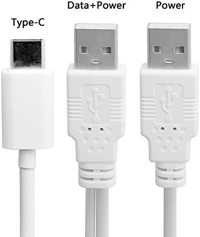 JSER USB 3.1 Tip C USB-C Çift A Erkek Ekstra Güç Veri Y Kablosu 480 Mbps Hız için Uyumlu cep telefonu ve sabit disk