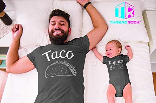 Threadrock Taco ve Taquito Bebek Bodysuit ve erkek tişört Eşleştirme Seti