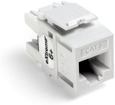 Leviton 61110-BW6 Extreme 6 + QuickPort Connector, KEDİ 6, Beyaz, 25'li Paket ve 41084-BW Boş Hızlı Bağlantı Parçası, 10'lu
