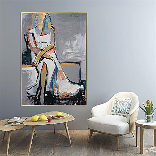 HEHUİM 20 El Boyalı Modern Soyut Figürler Sanat Picasso Vücut Çıplak Duvar Tuval Yağlıboya Çizim Resim Dekorasyon Oturma