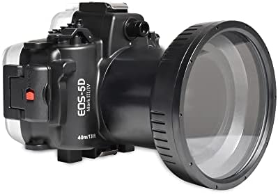 Deniz kurbağaları Sualtı Kamera Kılıfı Canon EOS 5D Mark III IV ile Uyumlu 100mm IPX8 40m/130ft Maksimum Dalış Derinliği