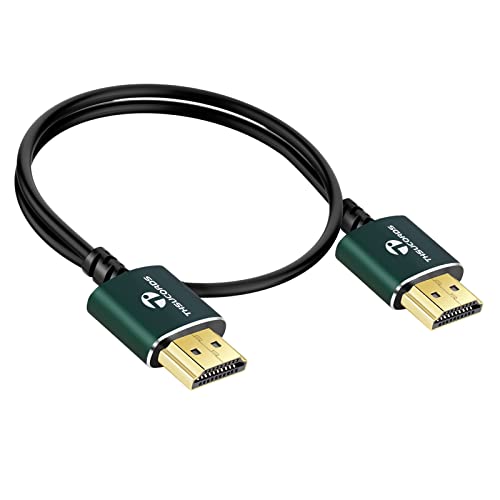 Thsucords İnce HDMI Kablosu 1FT, Ultra Yumuşak ve İnce HDMI-HDMI Kablosu, Aşırı Esnek ve Sıska HDMI Kablosu, Yüksek Hızlı