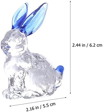 Sewroro 2 adet Kristal Tavşan Tavşan Kristal paskalya tavşanı Figürleri Kristal Berraklığında Hayvan Heykel Centerpiece Masa