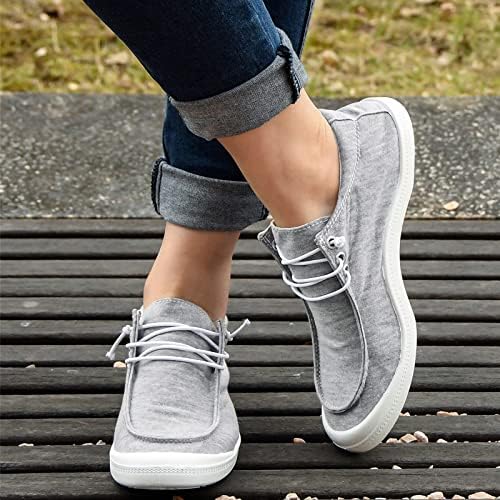 GETBEE kadın Yürüyüş Spor Ayakkabı, kadın Üzerinde Kayma makosen ayakkabı Tuval Düşük Üst Moda Ayakkabı Rahat düz ayakkabı