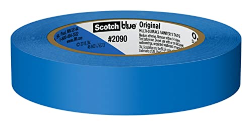 ScotchBlue Orijinal Çok Yüzeyli Ressam Bandı, Mavi, Boya Bandı Yüzeyleri Korur ve Kolayca Çıkarır, 0,94 x 60,6 Rulo ve Mavi