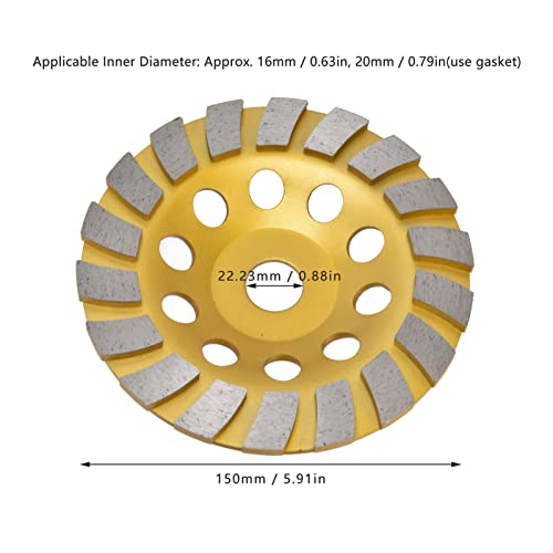 Beton Taşlama Tekerlek Taşlama Fincan Tekerlek Taşlama Tekerlek Segmentleri Fincan Disk Hızlı Kesme Duvar Değirmeni (150mm)