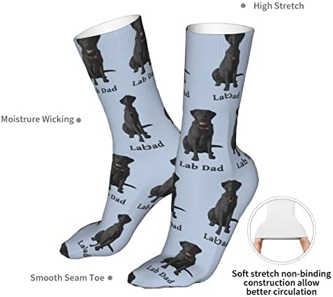 VGJNFDZC Lab Baba Siyah Labrador Köpek Erkek Pamuk Atletik Ekip Çorap kadın Spor Koşu Çorap Buzağı Çorap Performans Minderli