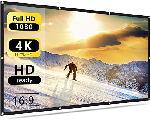 Jscreen 60 inç projeksiyon perdesi 16:9 HD Katlanabilir Anti-Kırışık Taşınabilir Projeksiyon Filmleri Ekran Ev Sineması için