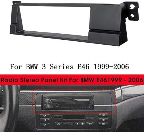 1 Din Araba Radyo Stereo Fasya Paneli Çerçeve Plaka CD DVD Dash Ses Kapak Trim Adaptörü ile Uyumlu BMW 3 Serisi E46 1999-2006
