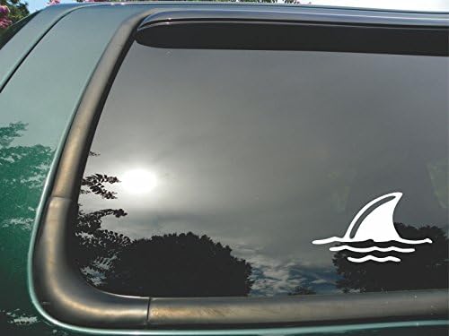 Köpekbalığı Yüzgeci Su Kalıp Kesim Vinil Pencere Çıkartması / sticker Araba veya Kamyon için 3.5 x 6