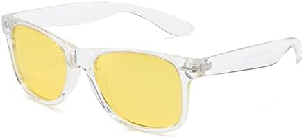 YOZOOT Gece Görüş gözlüğü Polarize Parlama Önleyici UV400 Gece Sürüş Yağmurlu Güvenlik Sarı Şeffaf güneş gözlüğü Erkekler