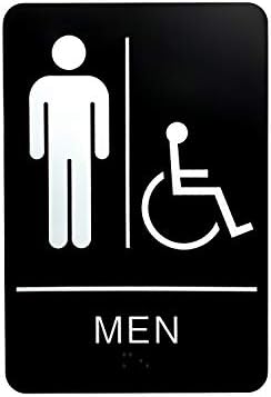 Banyo ve Tuvalet Tabelaları-Yükseltilmiş Dokunsal Braille Yazı Sistemine Sahip ADA Onaylı Halka Açık ve Özel Kapalı Açık