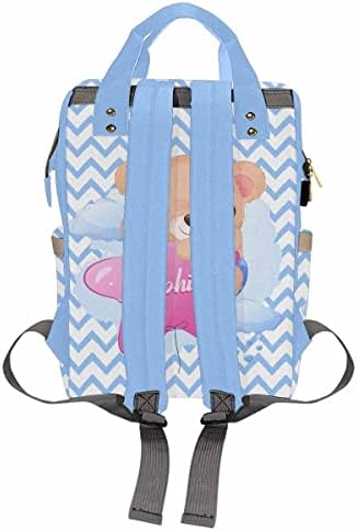 LOSARON Özel Nappy Çantalar Adı Pembe Yıldız Çok Fonksiyonlu Bebek Bezi Çantası Bakım seyahat sırt çantası Kişiselleştirilmiş