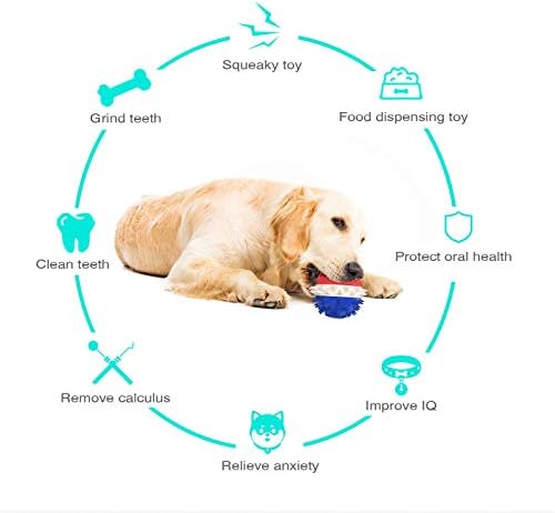 Köpek Oyuncak Top,Çiğnemek Oyuncak,gıcırtılı Oyuncak Diş Temizleme,Tedavi Ödül Gıda Dağıtıcı,yavaş mama besleyici,İnteraktif