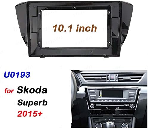 skoda Superb 2015 için 10.1 inç Araba Radyo Fasya Paneli+ Stereo Çerçeve