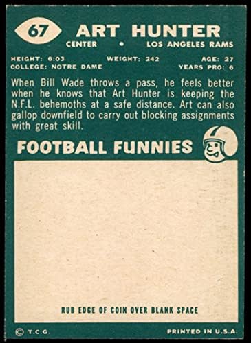1960 Topps 67 Sanat Avcısı Los Angeles Koçları (Futbol Kartı) NM Koçları Notre Dame