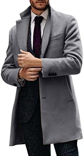 Erkek Mont ve Ceketler Moda Yün Karışımı Büyük Boy Sıcak Yaka İş İş Ceket Giyim Ceketler Erkekler için