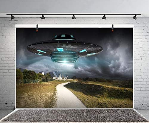 Yeele 5x3ft UFO Zemin Uzay Gemisi Uçan Daire Arka Plan Fotoğrafçılık için Bilim Alien Uzay Aracı Resimleri Çocuk Erkek Çocuk