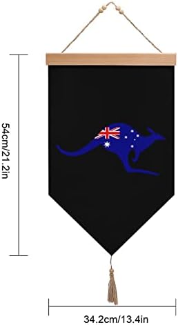 Nudquıo Avustralya Kanguru Bayrağı Pamuk Keten asmak için bayrak Duvar İşareti Boyama Resim Ev Ofis Bahçe Sundurma Dekorasyon