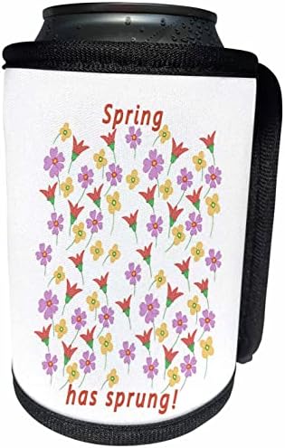 3dRose Renkli dizi bahar çiçekleri ile Bahar vardır. - Şişe Sargısını Soğutabilir (cc_357440_1)