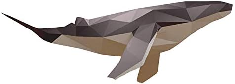 WLL-DP 3D Balina Kağıt Heykel El Yapımı Geometrik Origami Bulmaca Süsler DIY Hayvan Kağıt Modeli Önceden Kesilmiş Kağıt kraft