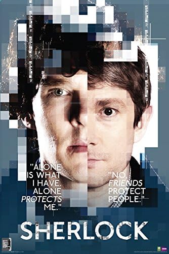 Culturenik Sherlock ve Watson Yüzleri (Sherlock Holmes) İngiliz Suç Drama TV Televizyon Programı Baskı (Çerçevesiz 24x36