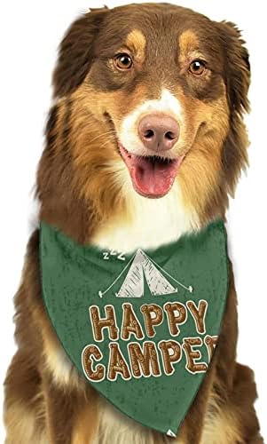 Mutlu Camper Ekran Kahverengi Yürüyüş Vintage Çocuk Parkı Köpek Bandana-Doğum günü Hediyesi, Köpek Fular, Rahat Atkı Tasmaları,