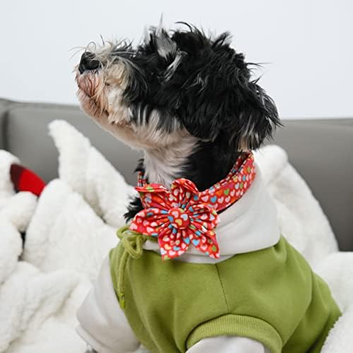 MACA Bates sevgililer Günü köpek tasması Yay / Çiçek / papyon, Tatlı Kalp Ayarlanabilir Yaka Küçük Orta Büyük Köpek için