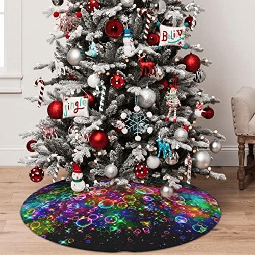 Parlak Güzel Renkli Sanat Baskılı Noel Ağacı Etek 48 Noel Tatil Parti Dekorasyon için