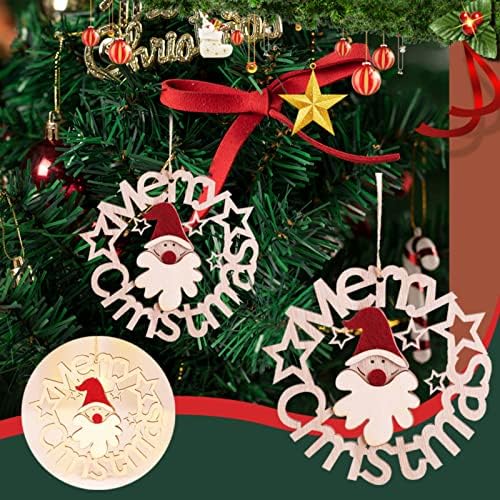 Şeffaf Cam Leke Kış Süsleri Noel Ağacı için Noel Ahşap Süsler Kış Noel Tatili için Ağaç Süsleri Boncuk Çelenk 6ft