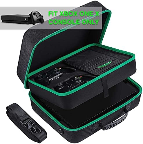 Zadii Sert Taşıma Çantası Xbox One X ile uyumlu, Fit Xbox One X Konsolu, 2 Kablosuz Kontrol Cihazı, Güç Kablosu, HDMI Kablosu