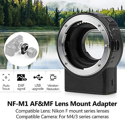 XIXIAN NF-M1 otomatik odak lensi montaj adaptörü Desteği VR EXIF Verici ile Uyumlu F Dağı Lens Micro Four Thirds(MFT, M4/3)