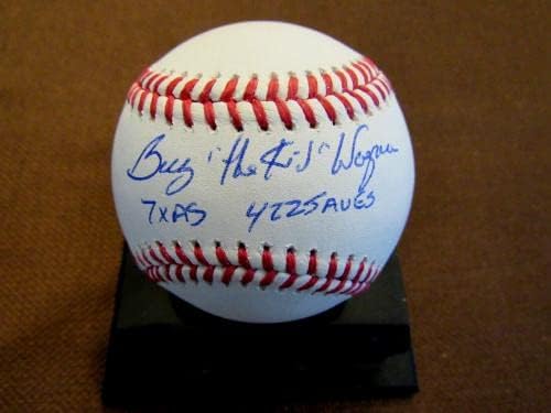 Billy Wagner Çocuk 422, 7x A/s Astros Mets İmzalı Otomatik Beyzbol Jsa Tabanını Kurtardı - İmzalı Beyzbol Topları