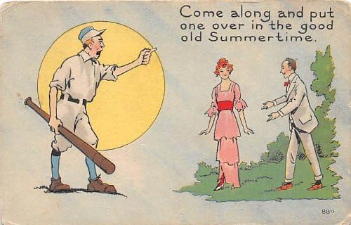 Yayıncı Bergman 8811, Beyzbol, Taban Topu Komik Eski Vintage Antik Kartpostal kartpostallar
