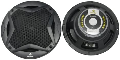 Bas Rockers BR650 6.5 2-Way Araç Ses Koaksiyel Hoparlörler / 400 Watt Yüksek Seviye Araba Tekne ATV UTV RV Kamyon Hoparlörler