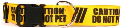 Sarı Köpek Tasarımı Büyük Köpek 2: Dikkat Evcil Hayvan Tasması Yapmayın | Büyük 18 - 28, 2 Genişliğinde, Sarı, (PET222)