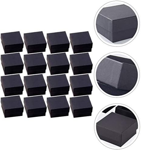 ISMARLAMA 96 adet Siyah Kraft Karton Mücevher Kutuları Kraft Kolye Bilezik Mücevher Kutusu takı Seti için Ekran ve Depolama